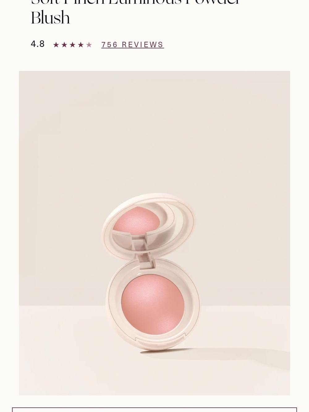 Rare Beauty Soft Pink Luminous Powder Blush